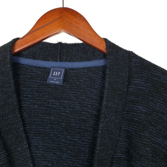 Gap Navy & Black Space Dye Tie Waist Cardigan - Picture 4 of 4